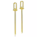 Cute pink and white hardware earrings by Private Label, showcasing a stylish and modern design.
