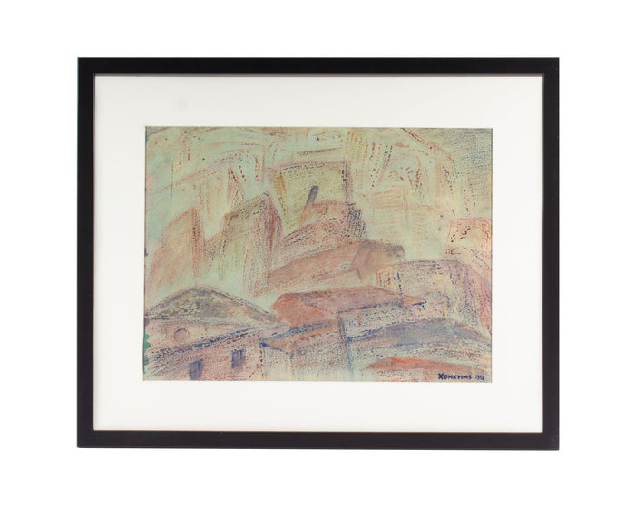 Harry Knox Smith 1933 Abstract Watercolor Painting
