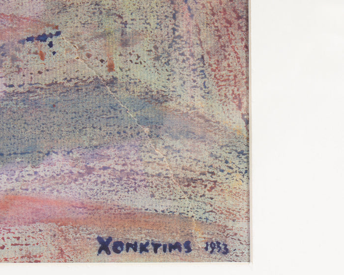 Harry Knox Smith 1933 Abstract Watercolor Painting