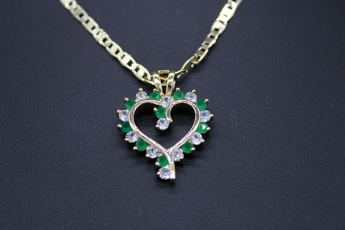 Heart with 22" Necklace (24K Gold Plated)