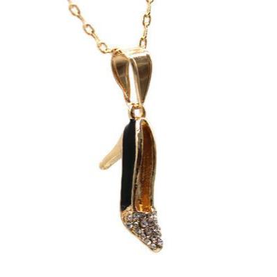 High Heels Shoes Pendant with Necklace (24K Gold Filled)