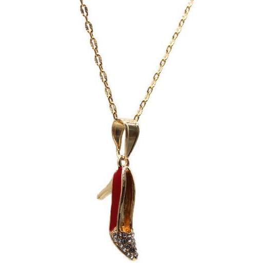 High Heels Shoes Pendant with Necklace (24K Gold Filled)