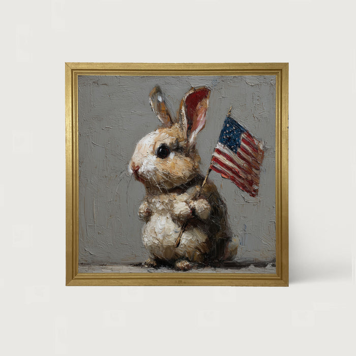 Holiday Bunny - Fourth of July - Framed Art