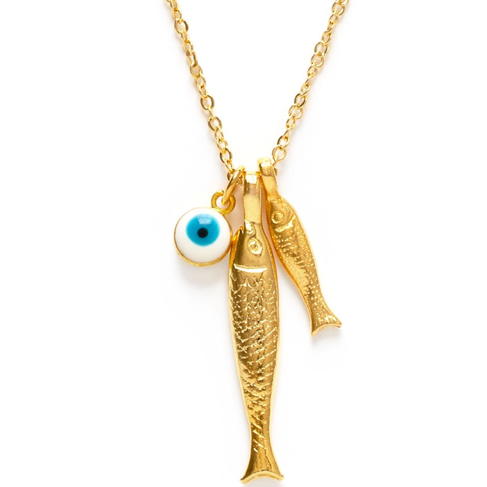 Ionian Fish Charm Necklace