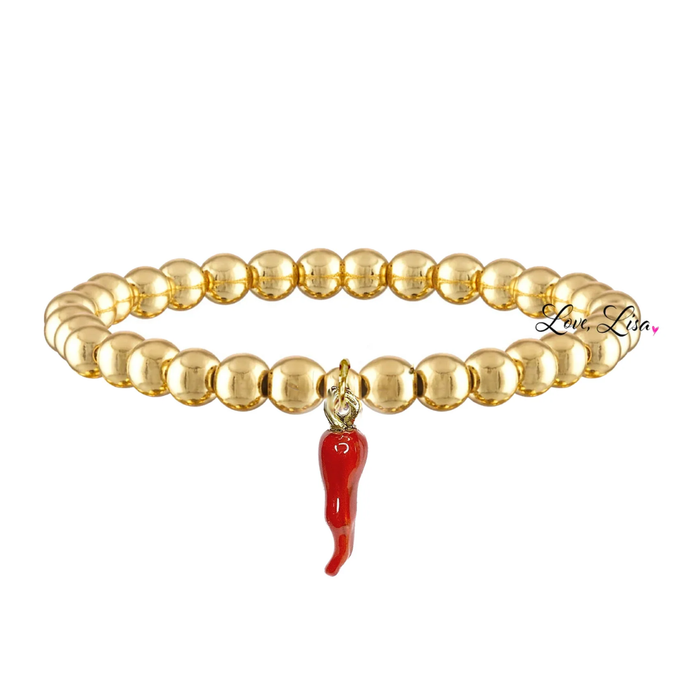 Italian red horn cornicello bracelet