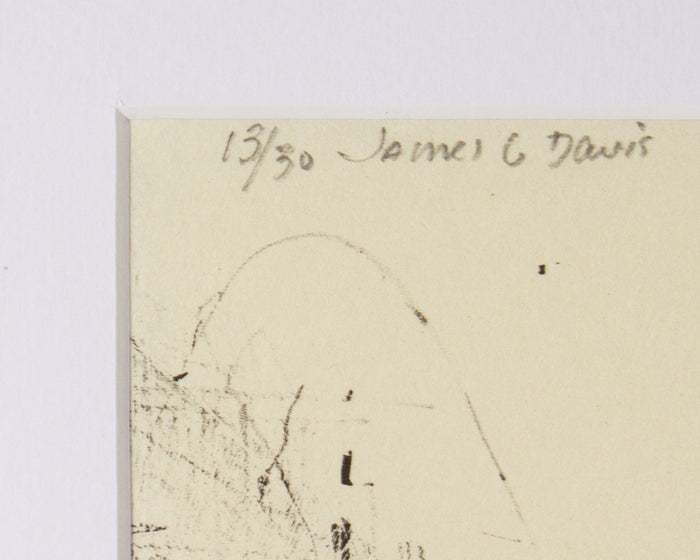 James G. Davis 1989 “Profiles” Lithograph Print