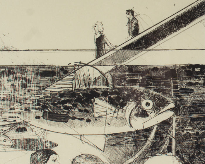 James G. Davis 1989 “Profiles” Lithograph Print