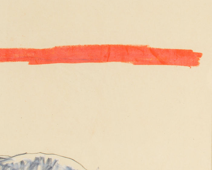 James L. Bruch 1960s Pastel Drawing of a Pig