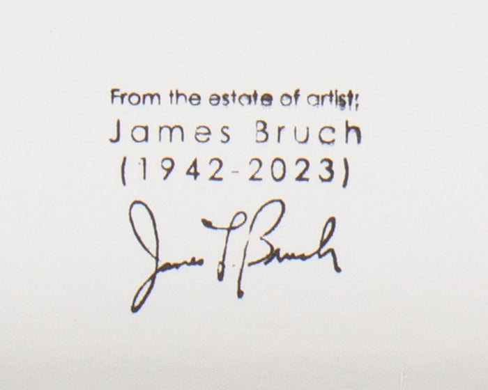 James L. Bruch 1960s Pastel Drawing of a Pig