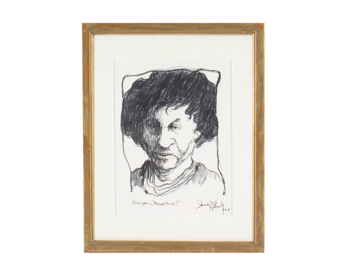 James L. Bruch 1968 “Once upon a, Mirror Mirror?” Charcoal Drawing