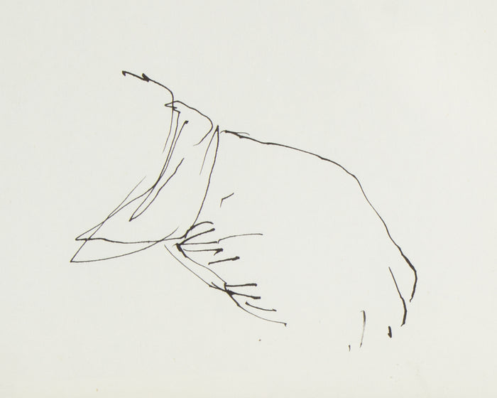 James L. Bruch Abstract Ink Portrait Drawing