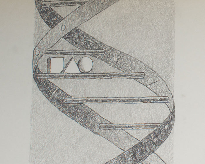 James Spencer Russell “Clyde Stairway 2” Graphite Drawing