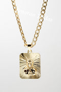 Jesus Malverde with 26" Necklace - Malverde con Cadena de 26" (24K Gold Filled)