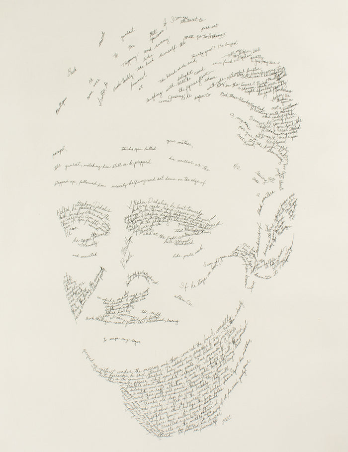 John Sokol 1977 “James Joyce as Ulysses” Word Portrait Serigraph Print