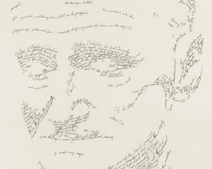 John Sokol 1977 “James Joyce as Ulysses” Word Portrait Serigraph Print