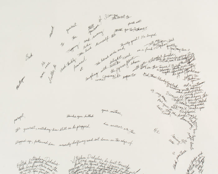 John Sokol 1977 “James Joyce as Ulysses” Word Portrait Serigraph Print