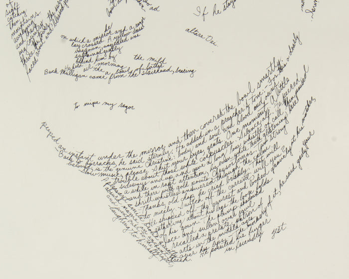 John Sokol 1977 “James Joyce as Ulysses” Word Portrait Serigraph Print