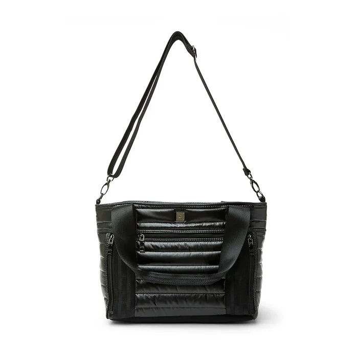 Pearl-black Jr. Jetset Wingman travel bag by Think Royln with sleek design and compact size for stylish travel accessories.
