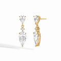 Sami Jewels Juliette Pear Drop Earrings featuring elegant teardrop-shaped design with sparkling details.