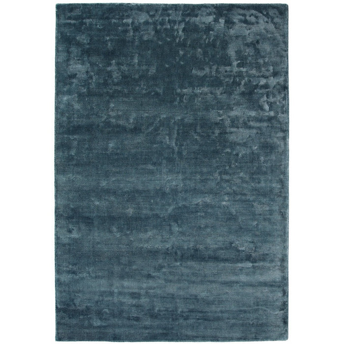 Karma Aegean Rug made from 100% viscose, featuring different shades of blue.