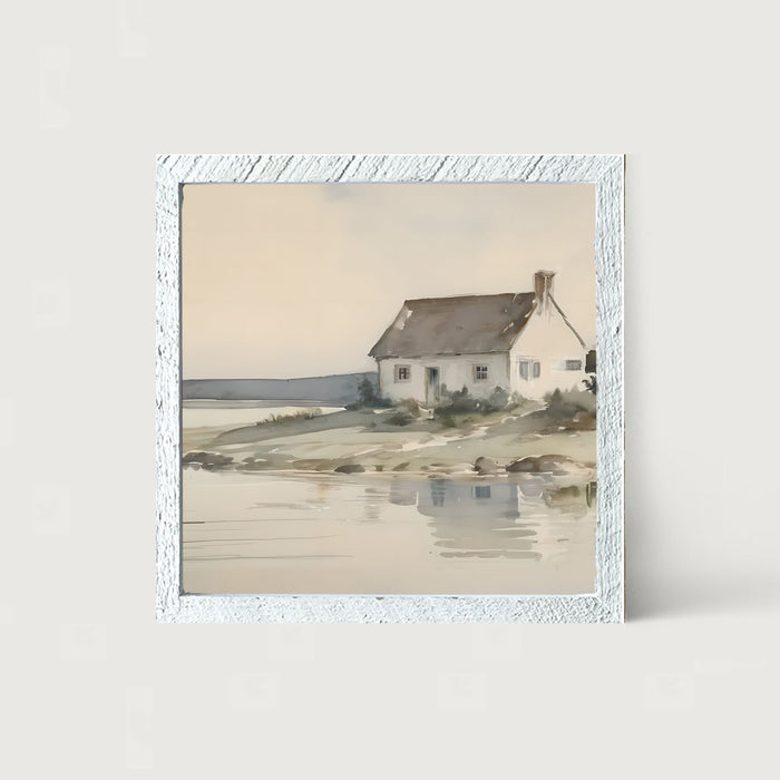 Lakeside Cabin - Framed art