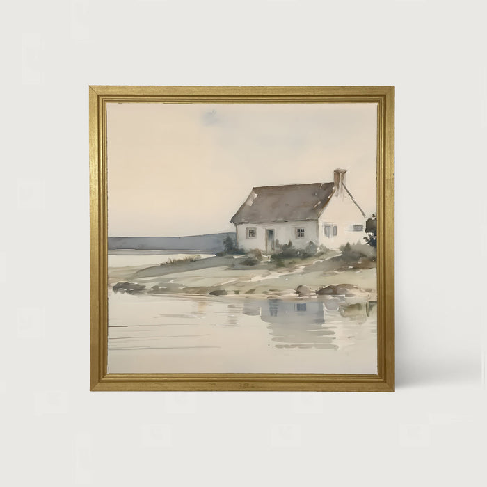 Lakeside Cabin - Framed art
