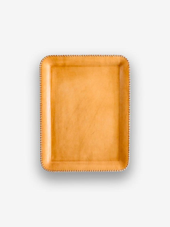 Sol y Luna Large Rectangular Leather Tray by Sol y Luna Home Accessories New Leather Goods Large- 12" L x 8.5" W / Natural / Leather