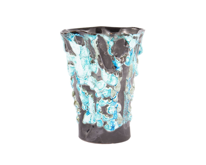 Le Cyclope Écume de Mer French Fat Lava Ceramic Vase