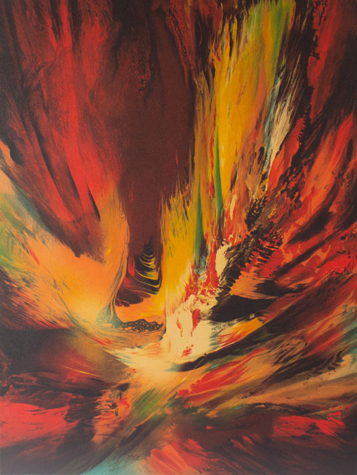Leonardo Nierman 1974 “Flight to the Sun” Abstract Lithograph