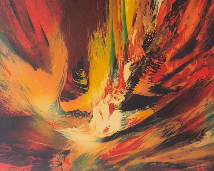 Leonardo Nierman 1974 “Flight to the Sun” Abstract Lithograph