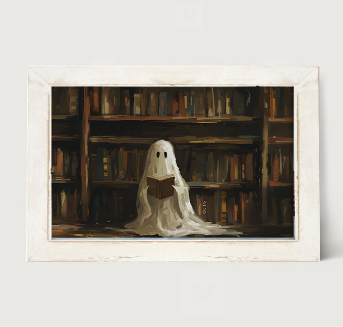 Library Ghost - Framed art