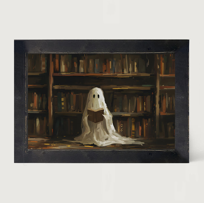 Library Ghost - Framed art