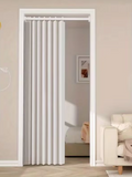 Magnetic Folding Accordion Door Curtain Wardrobe Curtain Room Divider