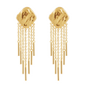 Marisol Drop Earring by Sahira Jewelry Design featuring elegant, gold-tone drop earrings with intricate detailing.
