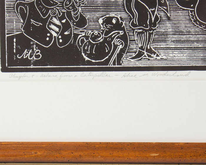 Martin Barooshian “Alice in Wonderland” Painting and Relief Print