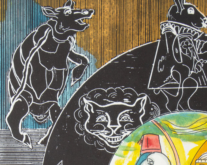 Martin Barooshian “Alice in Wonderland” Painting and Relief Print