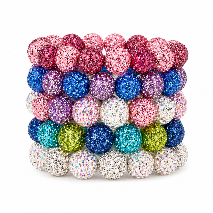 Colorful Mermaid Candy™ bracelet with bead and charm accents, featuring a whimsical mermaid theme on a private label bracelet.