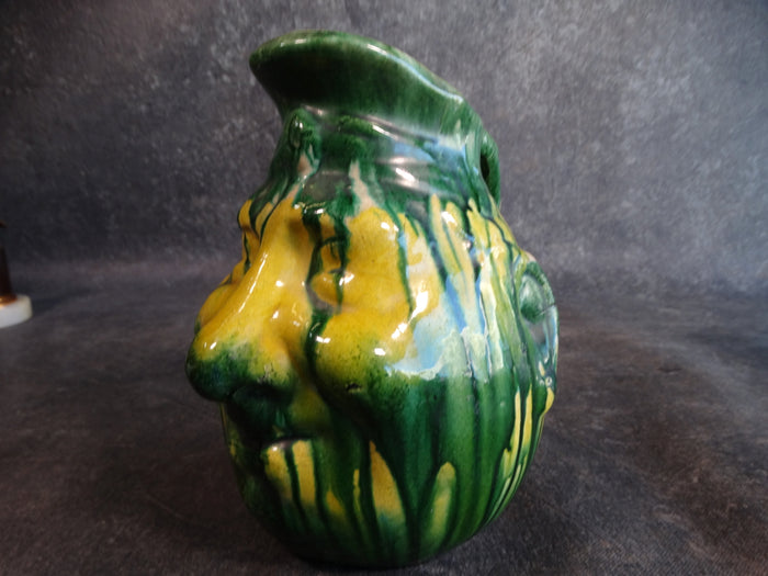 Mexican Oaxacan Dripwear Face Jug circa 1920s M2162