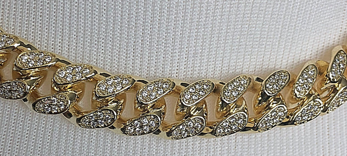 Miami Cuban Link 18" Chain (14K Gold Finish)