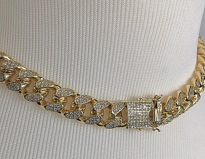 Miami Cuban Link 18" Chain (14K Gold Finish)
