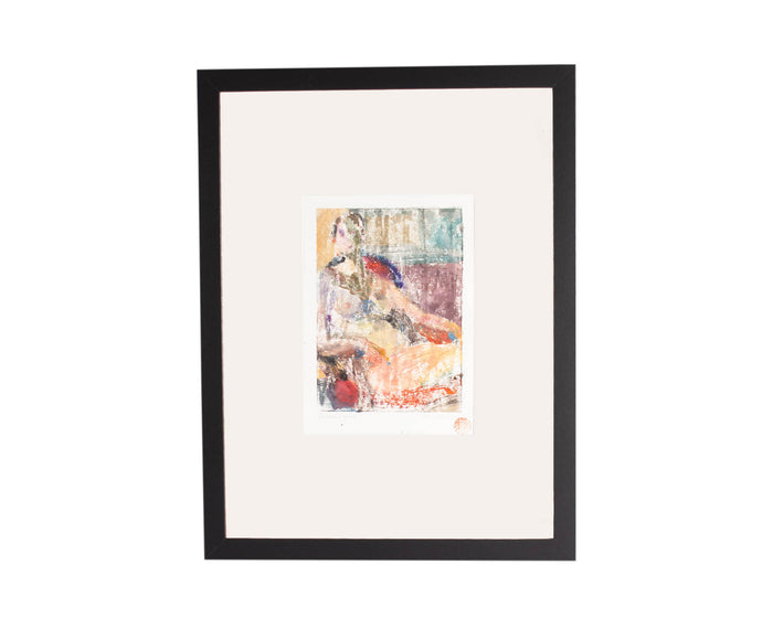 Misato Pang Signed “Seated Figure” Monotype Print