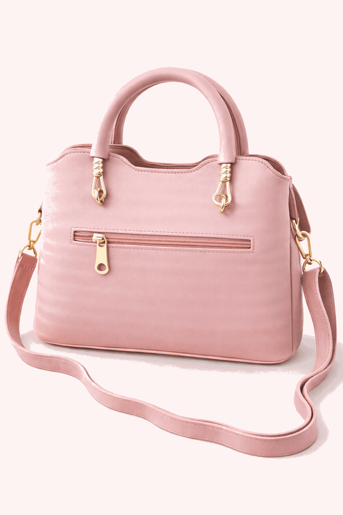 Modern Pink Satchel with Detachable Mini Pouch - Nishat Creative Store