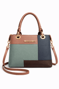 Montana West Vegan Leather Multi-Tone Handbag Pink - Nishat Creative Store