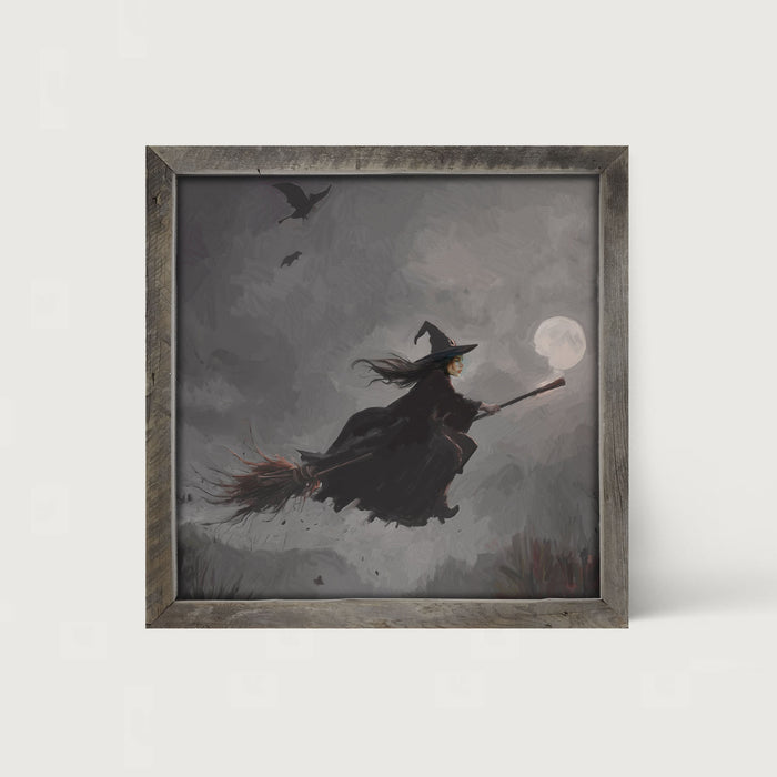 Moonlit Witch - Framed Art