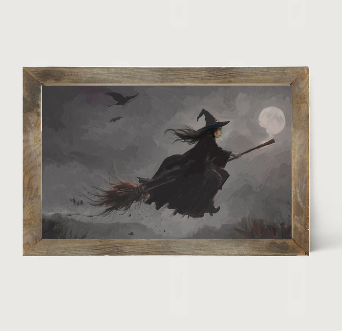 Moonlit Witch - Framed Art