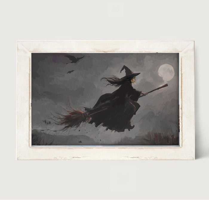 Moonlit Witch - Framed Art