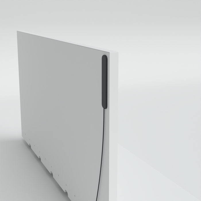 Adhesive 4G antenna installed on retail display furniture