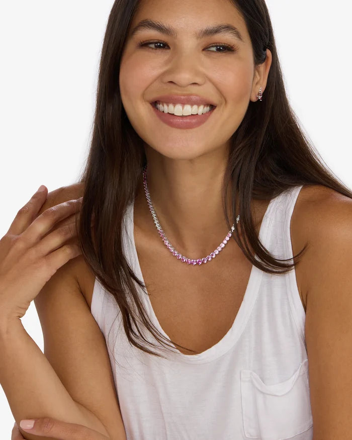 Not Your Basic Graduated Ombré Tennis Necklace