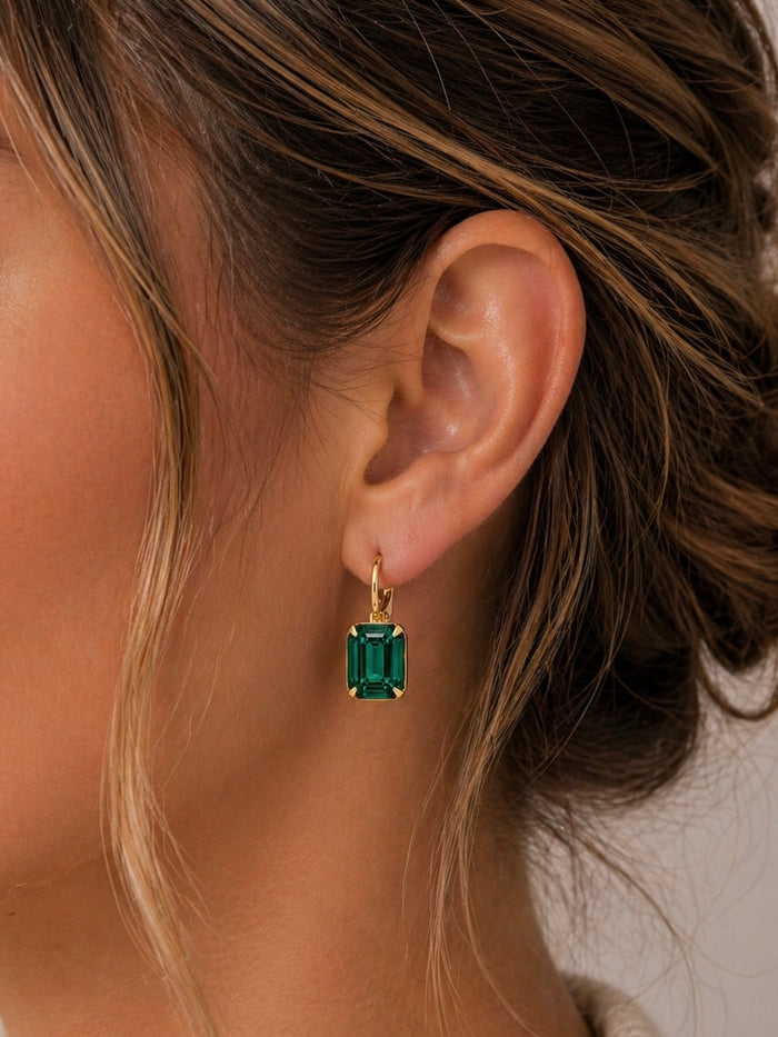 Sorrelli Octavia dangle earrings with intricate gemstone details and silver-tone metal, showcasing elegant jewelry design.