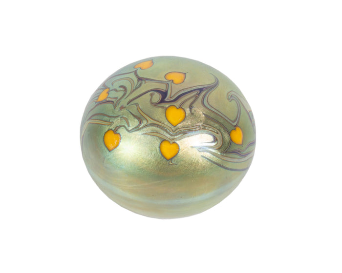 Orient & Flume 1975 Iridescent Art Glass Paperweight